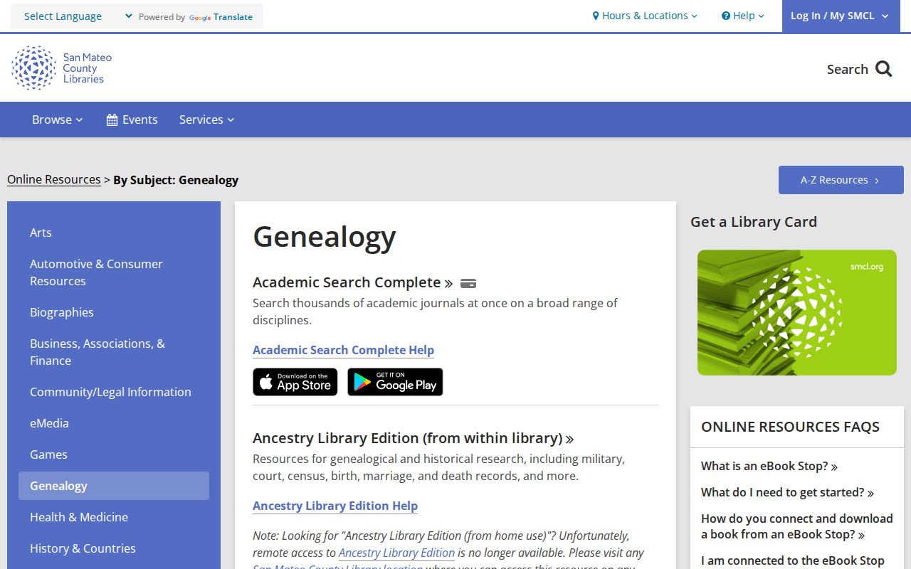 Foster City city directory library genealogy resources
