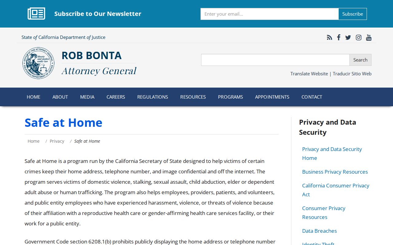 Foster City neighbors Safe at Home privacy guidance