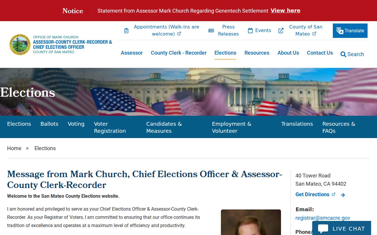 Foster City neighbors county elections office and district maps