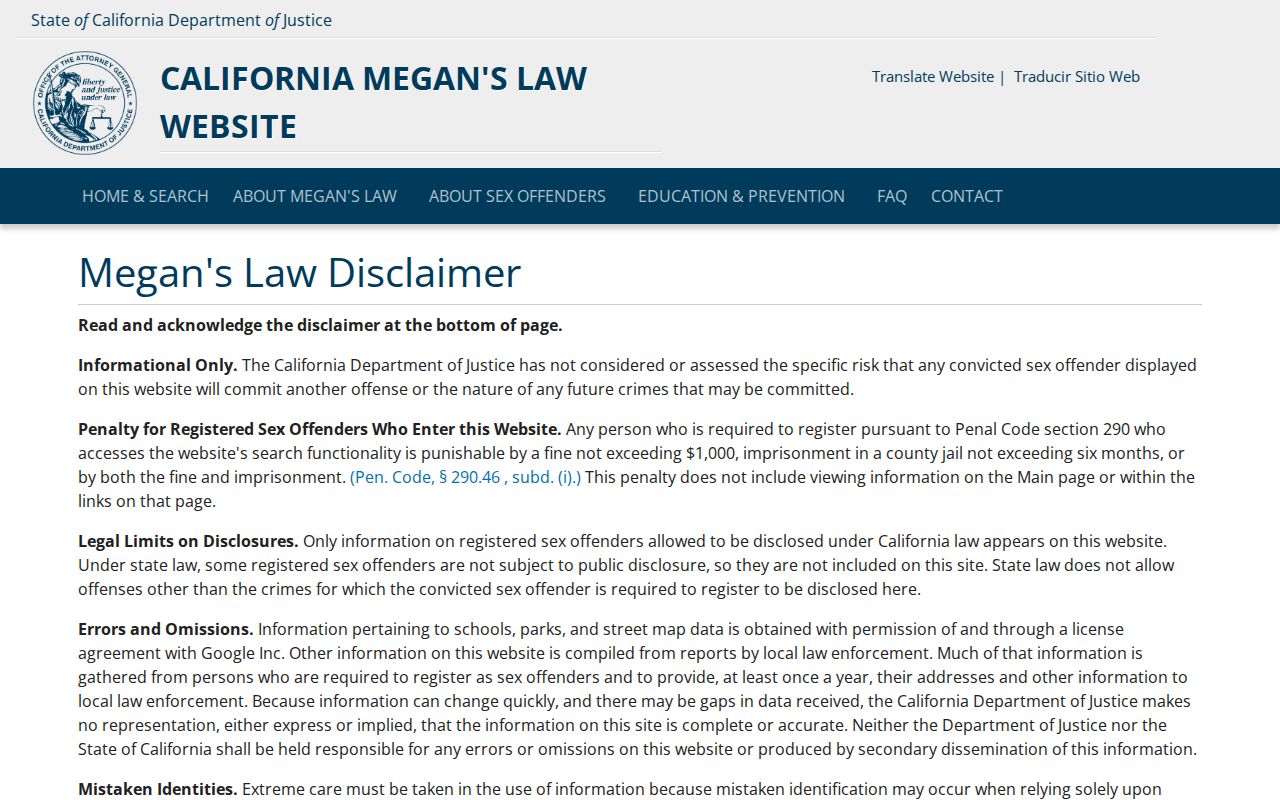 Foster City resident lookup California statutory registry