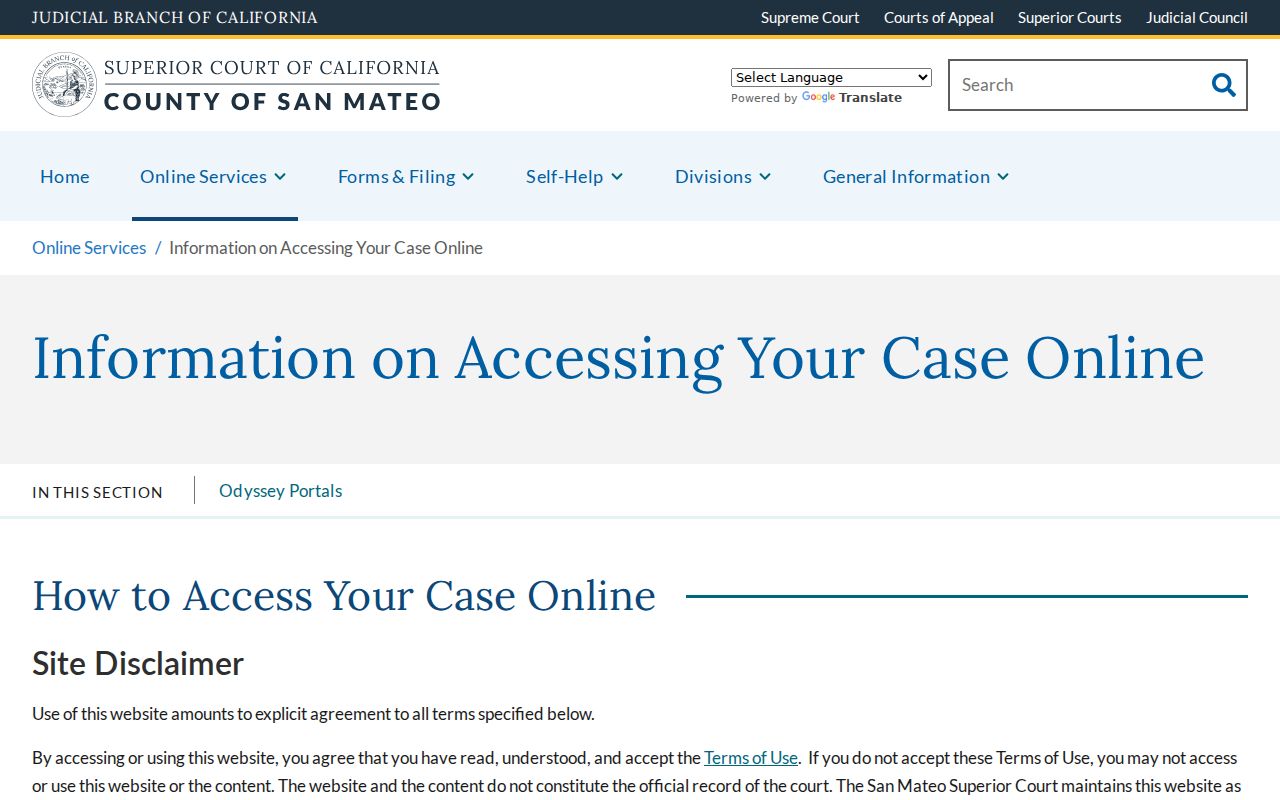Foster City resident lookup county online case access