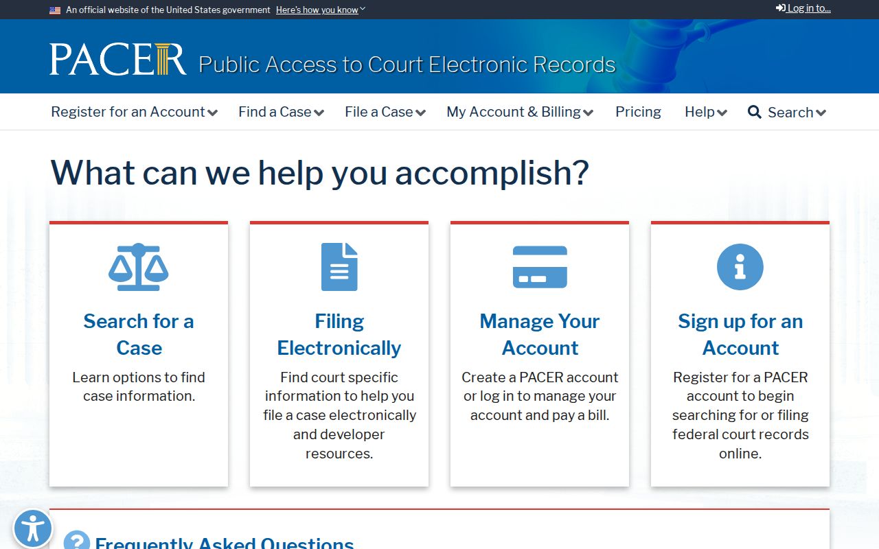 Foster City resident lookup federal PACER court access