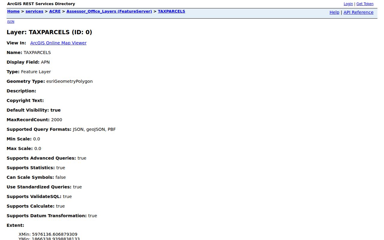 Foster City street directory assessor parcel GIS layer